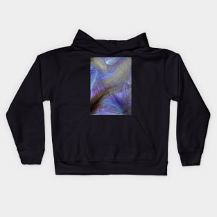 BLUE INDIGO FEATHERS PALM PRINT GOLD BLACK BLUE DECO POSTER Kids Hoodie